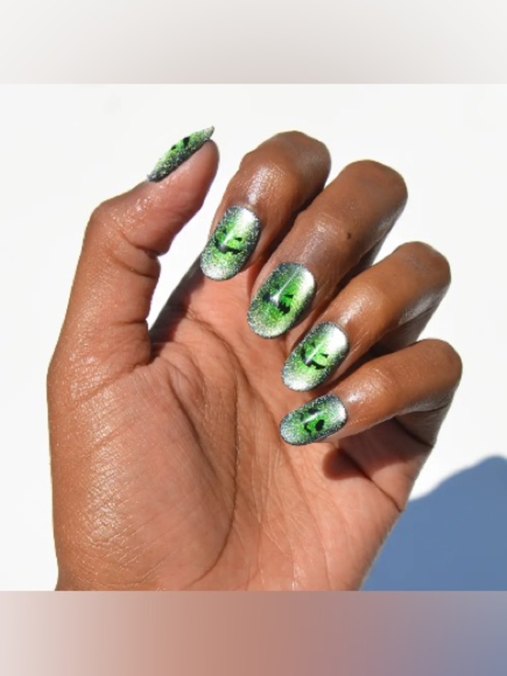 New Glamnetic Peek-O’-Lantern Short Round Press-On Nails